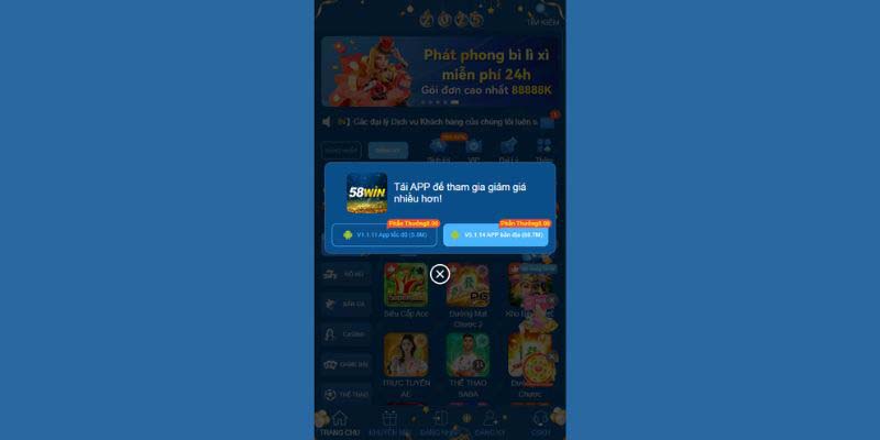 Lưu ý quan trọng khi tải app 58WIN